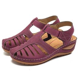Women Sandals Gladiator Summer Shoes Women Low Heels Sandals Platform Sandalias Mujer Plus Size 44 Casual Wedges Shoes Female Y0714