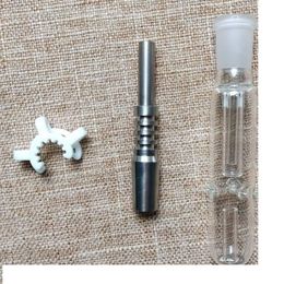 Nector Collectors Kit with Titanium Tip Nail 10mm 14mm 19mm Joint Dab Straw Oil Rigs Micro Nector Collector