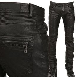 Mens Pants Leather Trousers Men Motorcycle Black Fashion Pu Riding Waterproof Motor Biker Male Street Plus Size1