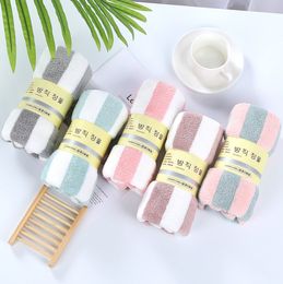 The latest 75X35CM size solid color towel, striped edging style selection, thick and absorbent soft facial cleansing towels