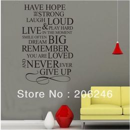 wholesale=40%Discount Off Have Hope/English Saying/Quote/Vinyl Wall Art Decals/Window Car Stickers /Home Decor 210420