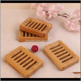 Natural Bamboo Dishes Tray Holder Rack Plate Container Portable Bathroom Soap Dish Storage Box Wb3194 Aiaps Qcosf