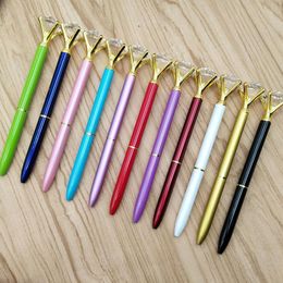 DHL Rotate Metal Ballpoint Pens Fashion Durable 1.0mm Diamond Ballpen pen For Office School Writing Supplies Stationery Advertising Customise Industrial Business