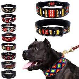 10 Colors Reflective Puppy Big Dog Buckle Adjustable Pet Collar for Small Medium Large Dogs Pitbull Leash Chain