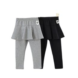 Pants children's clothing spring and autumn culottes Girls' cotton leggings P4435 210622