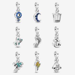 Designer Jewelry 925 Silver Bracelet Charm Bead fit Pandora My Lucky Horseshoe Dangle Slide Bracelets Beads European Style Charms Beaded Murano