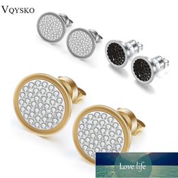 Fashion Good CZ crystal Gold-Color Stainless Steel Stud earrings for women Factory price expert design Quality Latest Style Original Status