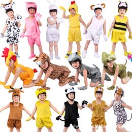 Mascot doll costume Kids Costume Anime Cartoon Animal Theme Jumpsuit Cock Dog Bee Disfraz with Glove Birthday Party Role Play for Girls Boy