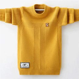 Children's sweater FALL Winter New Cotton Clothing Hedging Sweater teenage boys Sweater Children's clothing 10 12 14 years Y1024