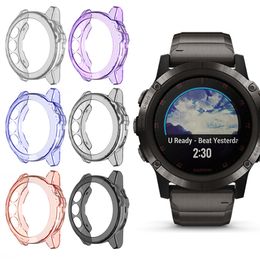 Soft TPU Ultra Thin Protective Case Watch Cover For Garmin Fenix6 6S 6X Watch Screen Protector Shell