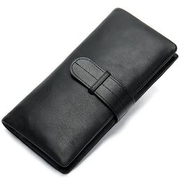 Factory Men's Genuine Leather Long Coin Purse Wallets Multi-card Card Head Layer cow Leathers Wallet 3549