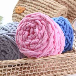 1PC 100g/1pc Colorful Dye Scarf Hand-knitted Yarn For Hand knitting Soft Milk Cotton Yarn Thick Wool Yarn Giant wool blanket Y211129