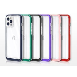 Military Grade Drop Protective Shockproof Acrylic Clear Cases Anti-Fall Rugged Cover For iPhone 14 13 12 Mini 11 Pro XR XS Max X 8 Samsung S20 FE S21 Ultra Note 10 20