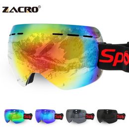 Goggles da sci inverno Unisex Snowboard Goggles Gear Sci Sport Sport Adulto Eyewear Anti-Fog UV Lente UV ABS Maschera da sci Sport all'aperto 220110