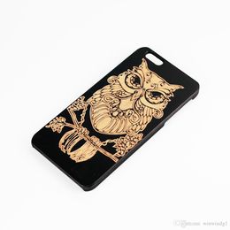 Shockproof Phone Cases For iPhone 6 7 8 X XR XS 11 Pro Max Customizable Logo Protective Wooden Black Luxury 2021