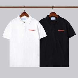 Men Polos Designer Fashion Summer Tees Mens Short Sleeve Solid Colour Polo Lapel Tshirts Letter Printed T-shirts 2 Colours Tops