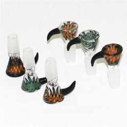 Smoking Coloured Heady Glass Bowls 14mm 18mm Glass Slides Bowl Pieces Male Female Water Pipes Reclaim Ash Catcher