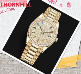 High Quality Mens Women Colourful Famous Watch Full Diamonds Sky Starry Iced Out Designer Watches Quartz Movement Couple Lovers Clock Wristwatch