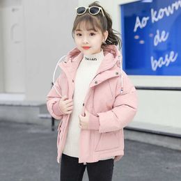 Autumn Winter Fashion New Children's Down Jacket Boys Girls Padded Hooded Down Coat Warm Parkas Clothing For Older Kids TZ798 H0910