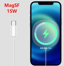 2019 carregador sem fio ultra slim 15W carregador sem fio magnético para Magsafe iPhone 12 Pro Max mini, compatível com Samsung Huawei USB C Adaptador PD