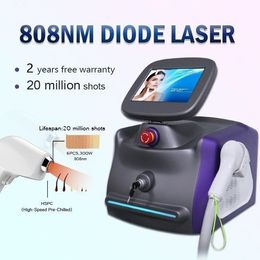 Taibo 808nm Diode Laser Portable Hair Removal Machine 300w Triple Wavelengths Salon Use Depilation Device