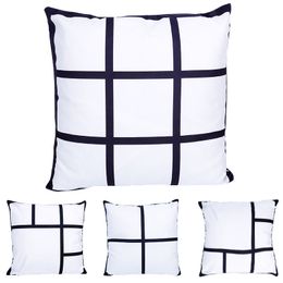 Sublimation Blanks Panel Pillow Case DIY Polyester Peach Skin Cushion Cover Sofa Couch Blank Pillowcase No Pillow Insert