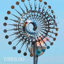 Unique And Magical Metal Windmill Wind Spinners Outdoor Wind Catchers Wind Spinners Yard Patio Lawn Garden Decoration YOHOLOO Y0914