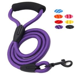 Dogs Leashes Collar Cat Puppy Kitten Lead Chain Running Walking Training Tow Rope Pet Products Supplies Flexible 1.2M Nylon Dog Collars &