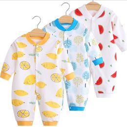 INS Baby Clothes Printed Newborn Baby Onesies Cotton Girl Jumpsuits Long Sleeve Toddler Home Clothes Baby Clothing 14 Designs BT4473