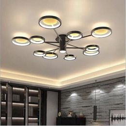 Modern Pendant Lights Creative Luxury European Style Living/Dining Room Bedroom Black Border Multi-Heads Fixtures Home Lamps