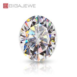 GIGAJEWE White D Color Oval cut VVS1 moissanite diamond 4x6mm-10x14mm for jewelry making manual cut