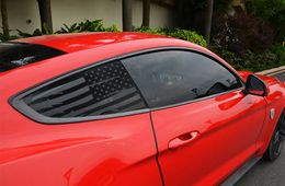 Car Rear Quarter Window Decoration Stickers For Ford Mustang 2015-2020 American Flag279K