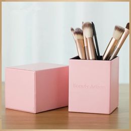 makeup brush display Canada - Leather Makeup Brush Bucket Beauty Holder Magnetic Storage Display Contanier Cosmetic Box Boxes & Bins