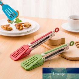 Vegetable Tools Salad Serving BBQ Tongs Non-Stick Kitchen Silicone Pizza Bread Steak Clip Stainless Steel Handle Utensil