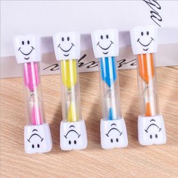 Novelty Items 3 Minutes Sand Timer Clock Smiling Face Hourglass Decorative Household Kids Toothbrush Gifts Christmas Ornaments DBC