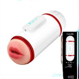 Nxy Automatic Aircraft Cup Caville Double Head Aircraft Yin Mouth Hole Heating Vibration Masturbator Men s Sex Products 0115