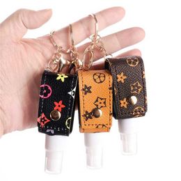 Leather Case Key Chain Hand Sanitizer Pendant Bag Children's Cute Mini Portable Hand Sanitizer Key Rings Pandents Gifts G1176NI0