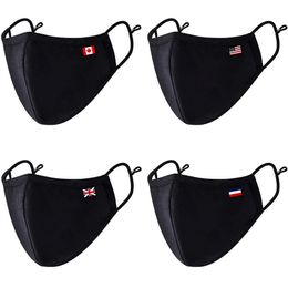 American Flag Cotton Black Washable Mask BJWE720