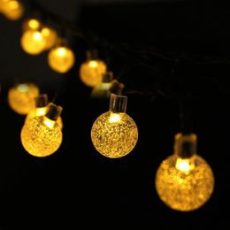 30 LED Bubble Ball Outdoor Waterproof Solar Light String Ball Lights Christmas Lights Garden Lights