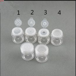 5 ml Transparent Plastic Packaging Bottles Porous Plug loose Glitter Eye Powder Empty Cosmetic Containers 50 pcsgood qty