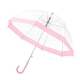2022 дамы длинные ручки зонтики Прозрачный зонт творческий дождь солнечные женщины девушки женские новизны предметы длинные ручки зонтики дождь нерелья 210401