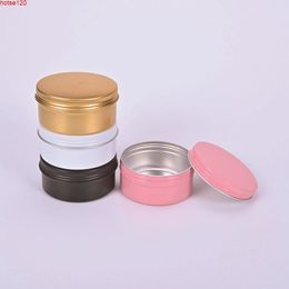 50 X 50G 60G Colorful Metal Aluminum Jars Face Lip Eye Feet Body Mask Cream Oil Makeup Container Pots Eco-Friendly Beauty Toolsgoods