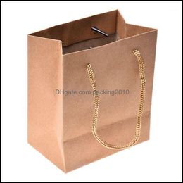 Gift Event Festive Supplies Home & Gardengift Wrap 10Pcs Paper Jewellery Party Bag Carrier Bags - Brown Promotion1 Drop Delivery 2021 S5Ory