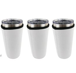 NewDrinkware Handle Sublimation Blanks Reusable 30oz Iced Coffee Cup Sleeve Neoprene Insulated Sleeves Mugs Cover Bags Holder Handles EWF79
