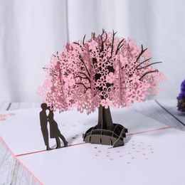 3D Anniversary Card Pop Up Card Red Maple Handmade Gifts Couple Thinking of You Cards Wedding Party Love Valentines Day Greeting Card