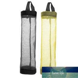 2Pcs Home Grocery Trash Bag Holder Wall Mount Storage Dispenser Plastic Kitchen Vegetable Potato Hanging Mesh Fruit Organiser Bags