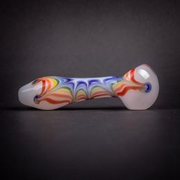 Colourful Pattern Pipes Pyrex Thick Glass Handmade Dry Herb Tobacco Bong Handpipe Oil Rigs Innovative Design Luxury Decoration Smoking Holder DHL Free
