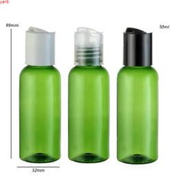 30 x 50ml New Fashion Green Pet Bottle With Disk Cap 50cc Cosmetic Cream Packaging