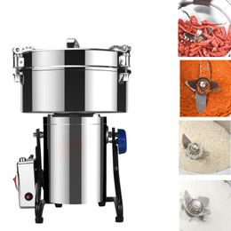 2000G Commercial Large Food Processors Chinese Herbal Medicine Dry Mill Grain Crusher High Quality Grinder 3500W 220V