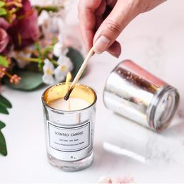 2pcs Room Decor Scented Candle Gift Set Romantic Starry Sky Cup Holder Soy Wax Aromatherapy